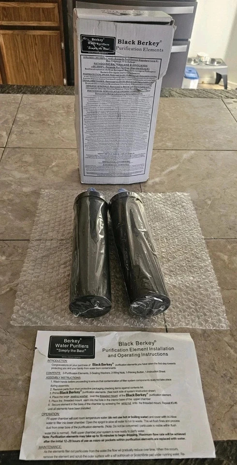 Berkey Authentic Black BB9-2 Water replacement Filters for Berkey Water System