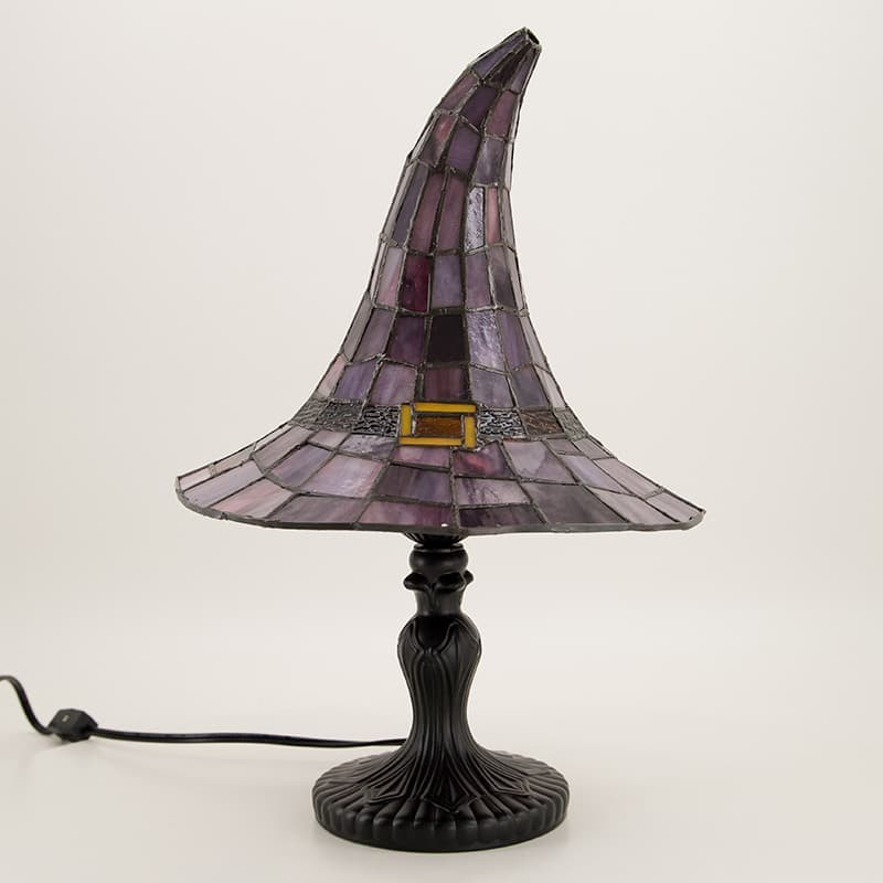 Cracker Barrel 2026 Stained Glass Witch Hat Lamp Viral Halloween Decor SHIPS NOW