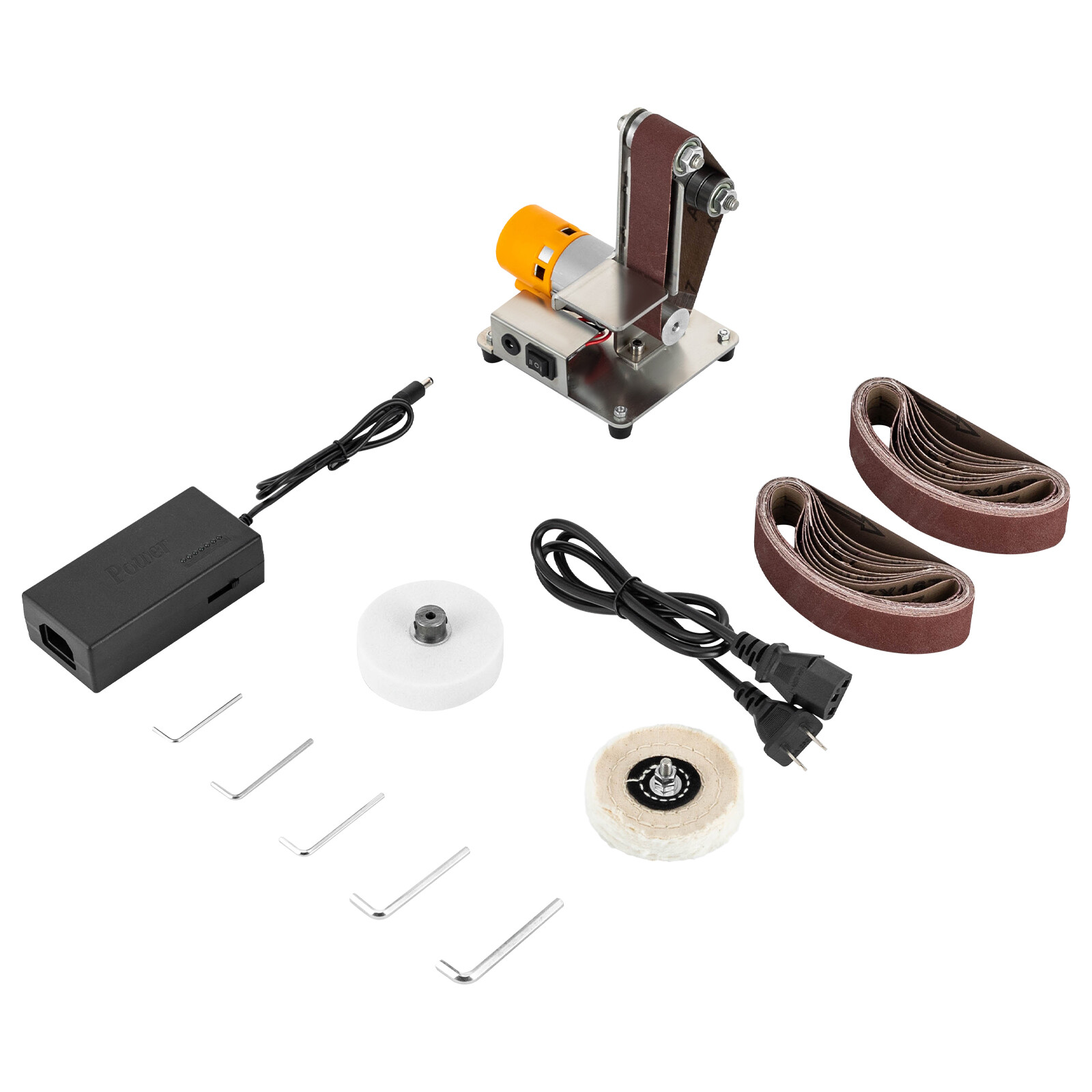 Mini Belt Sander, Electric Bench Grinder Sanding Machine, Table Top Grinder New