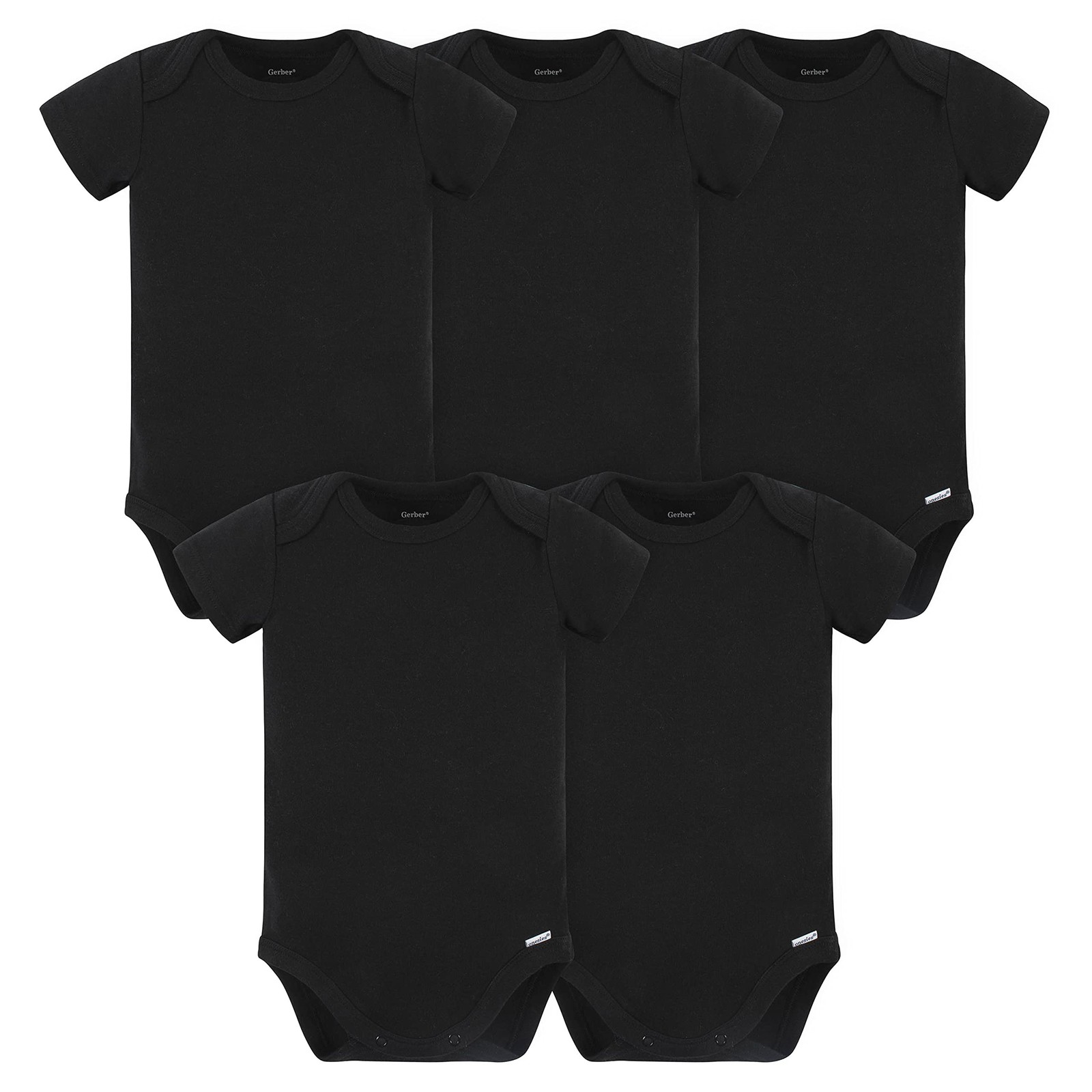 Gerber Unisex Baby 5 Pack Onesies Multi-Packs Bundle Interlock 180 GSM Shirt, Bl