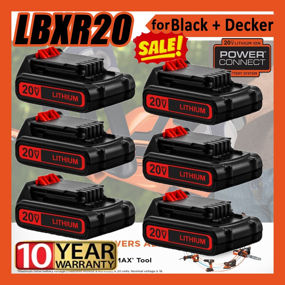 2 Pack 20V Lithium-ion 1.5Ah Battery for BLACK DECKER 20 Volt LBXR20 LBX20 LB20