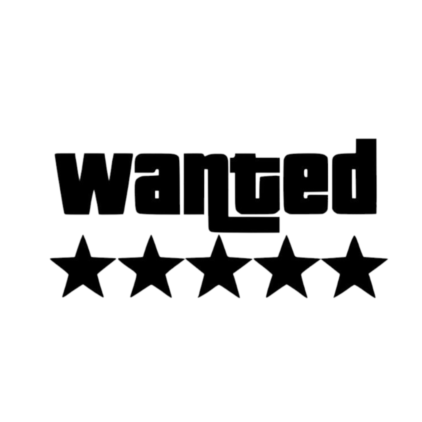 Wanted 5 Stars Vinyl Decal Sticker -Multiple Colors & Sizes- SHIPS FREE!