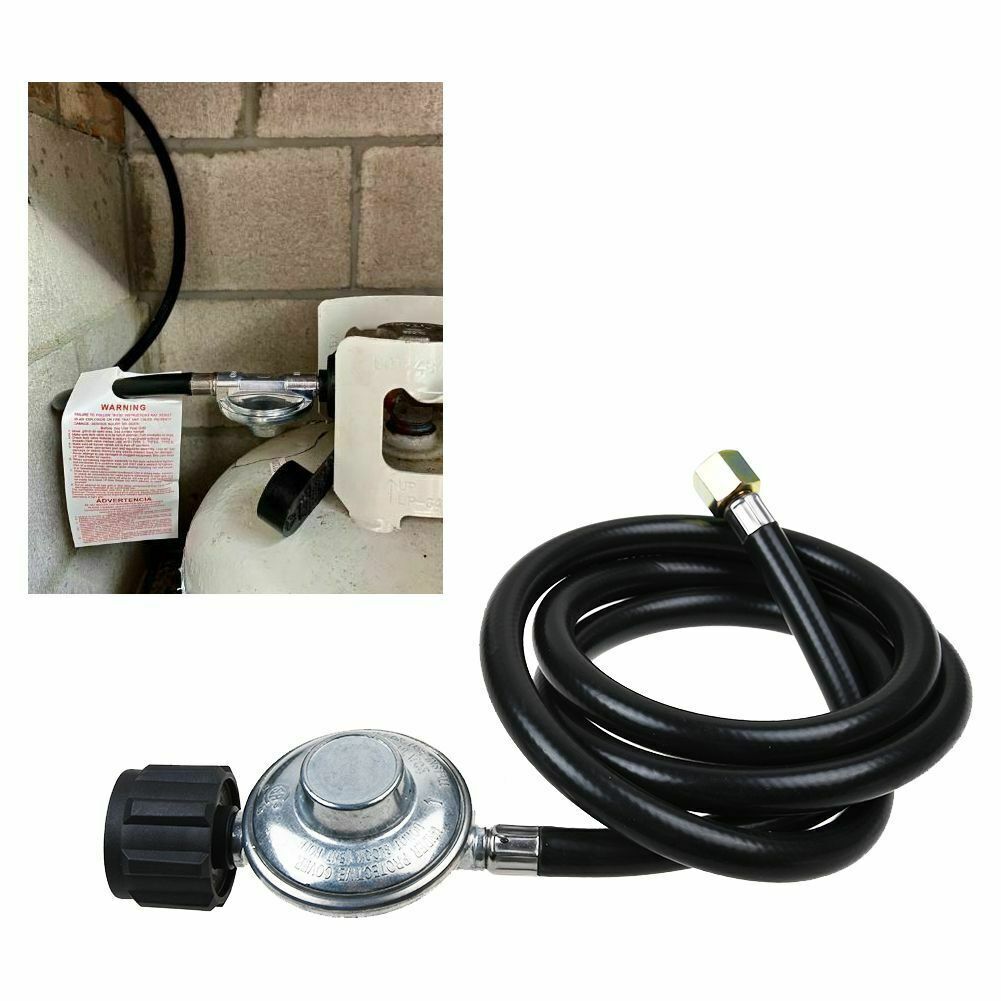 LP Regulator & Gas Hose with 1 PSIG Constant Pressure Valve for Cooker & Grill