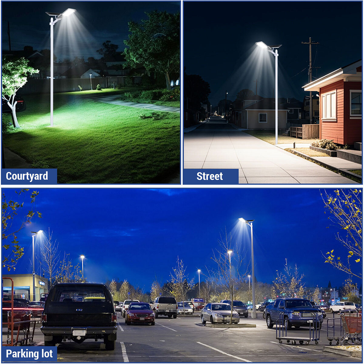 8800000000LM Commercial Solar Street Light Motion Sensor Backyard Road Wall Lamp