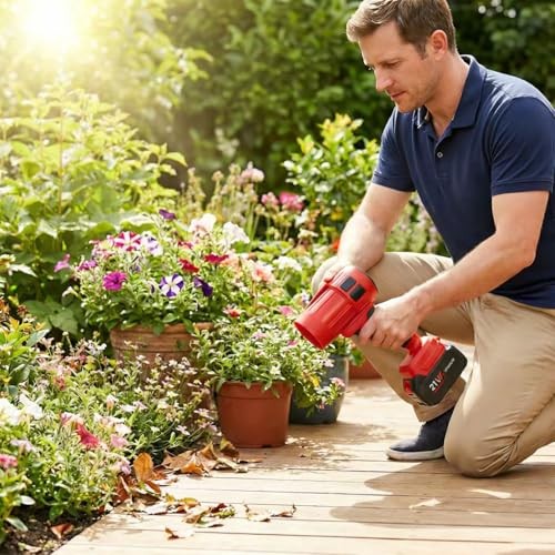 Power Leaf Blower,21V Cordless Leaf Blower, 2X 4.0Ah Batteries Handheld
