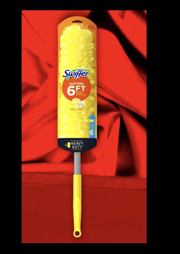 Swiffer Dusters 6’ ft Extender Handle Kit w/ 4 Refills: DOUBLE Ended,ceiling,fan