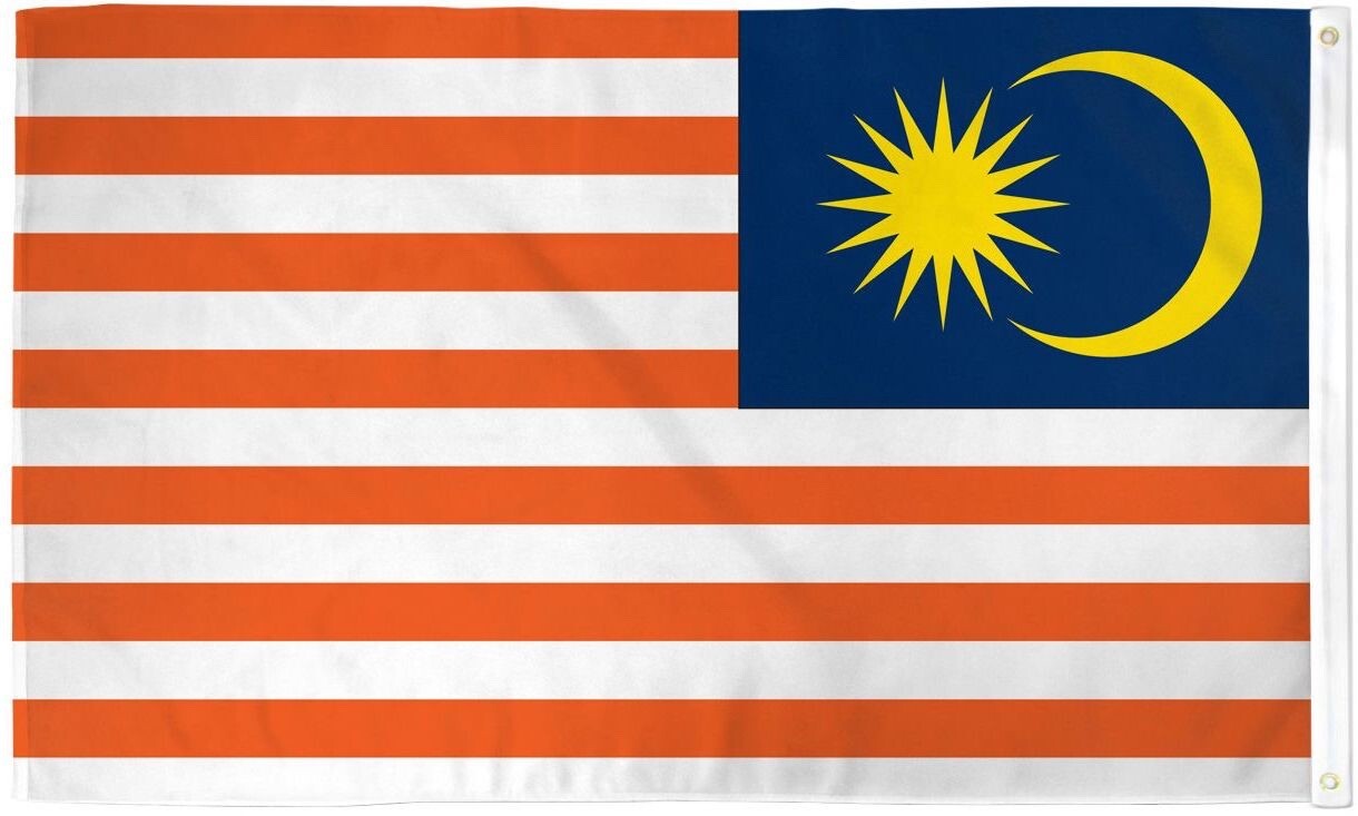 “MALAYSIA” flag 2×3 ft polyester banner sign Malaysian Asia UN United Nations