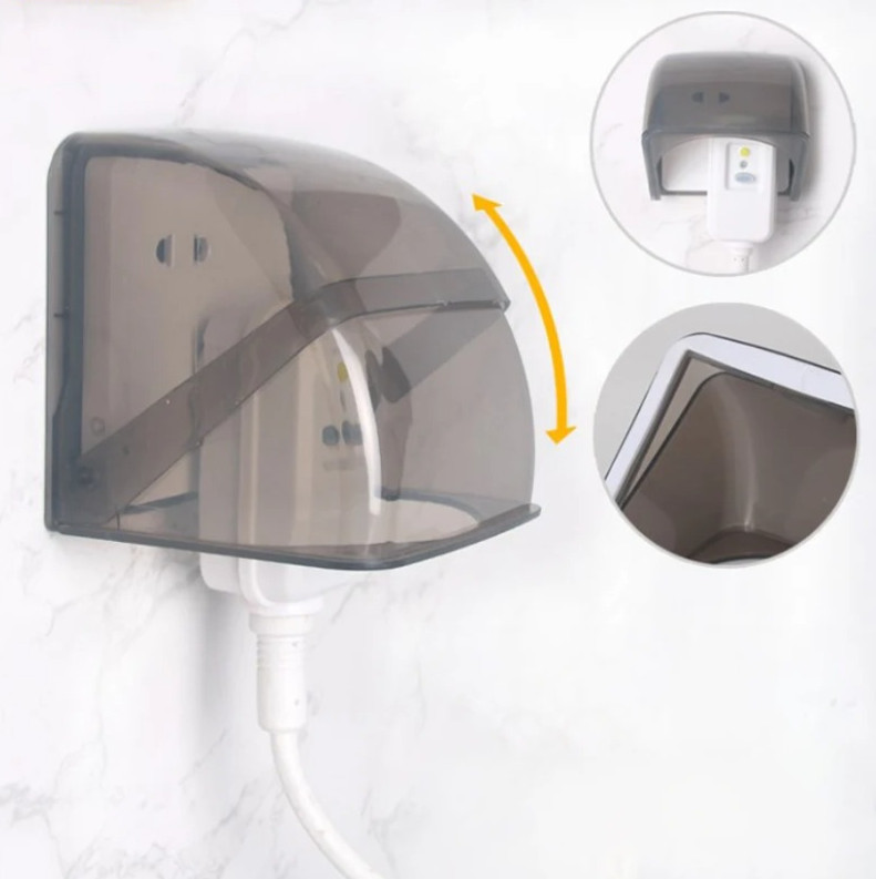 1pc 86 Type Outdoor Socket Waterproof Cover Rainproof Electrical Outlet Box