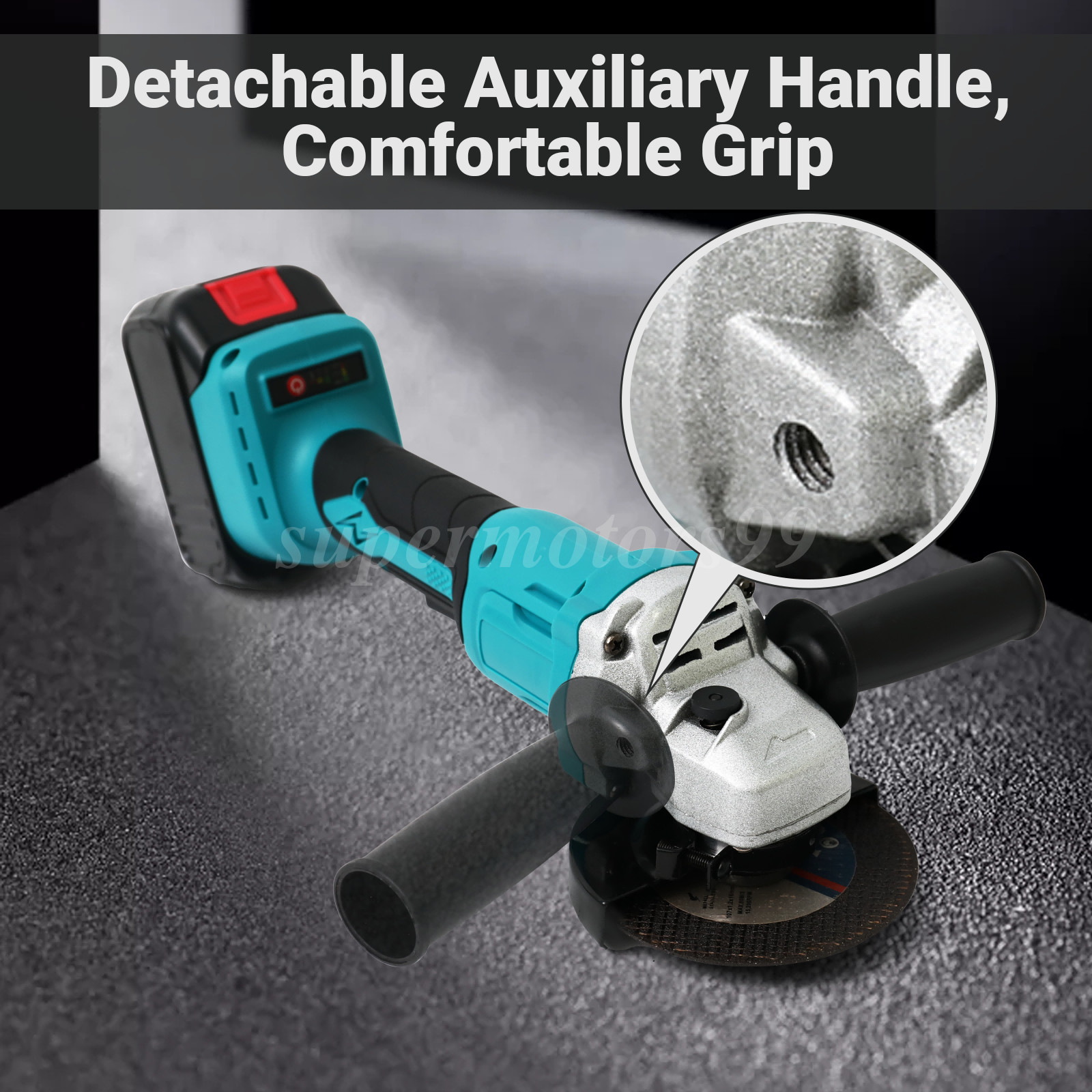 Cordless 4 1/2-Power Angle Grinder for Makita 21V Max Battery Brushless 9000 RPM