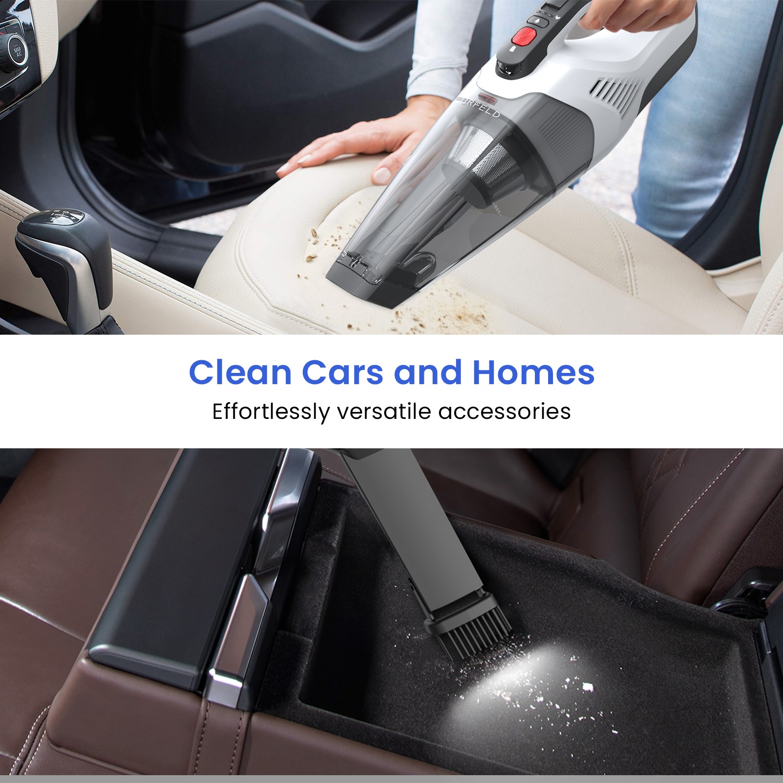 Handheld Cordless Vacuum Cleaner 25KPA Portable 120W HEPA Filter Home Car Pet