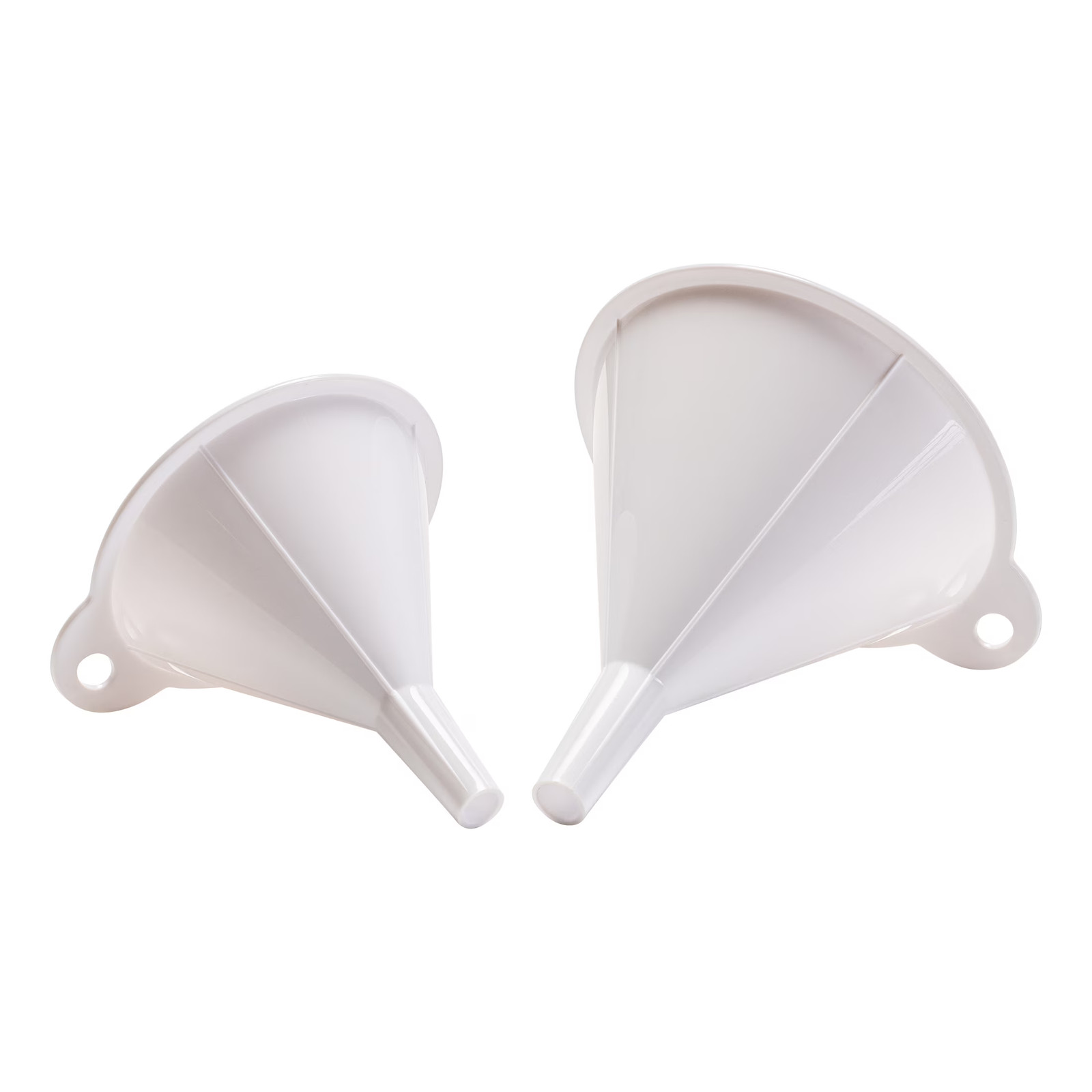 2-Piece Kitchen Funnel Set, White, Plastic