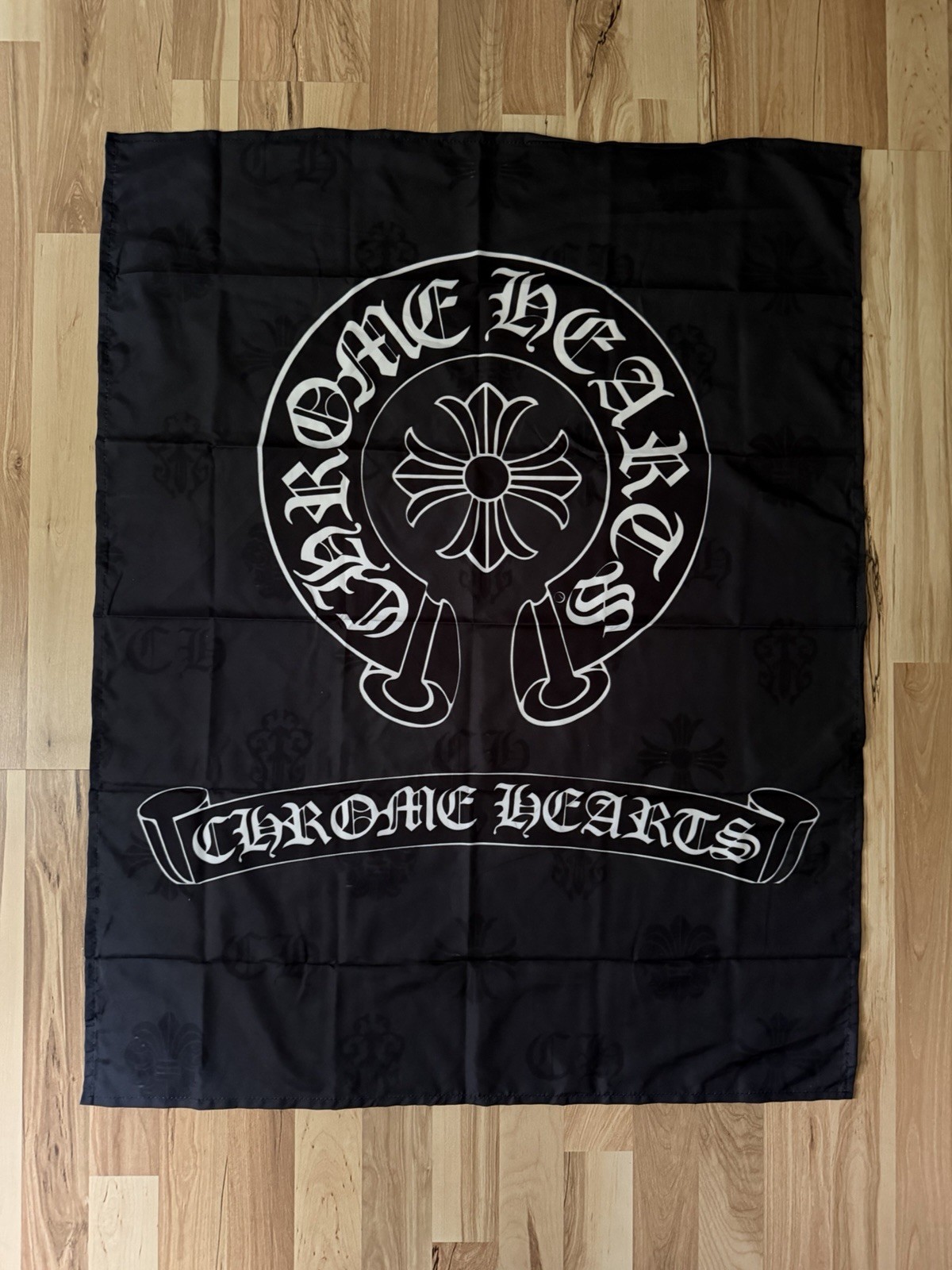 Chrome Hearts Black Horseshoe Wall Tapestry 29in x 37in (Brand New)