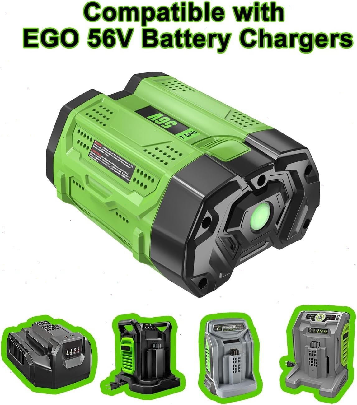 For Genuine EGO POWER+ BA2800T 56V 7.5 Ah Lithium-ion Battery Upgrade Fuel Gauge