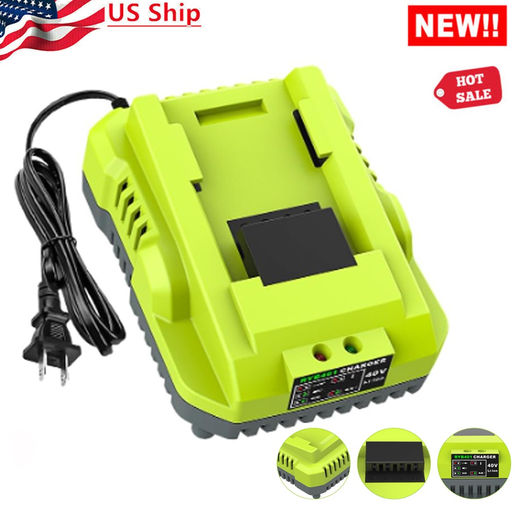Fast Charger OP401 for Ryobi 40V Battery Charger OP4040 OP4050 OP4050A OP40601