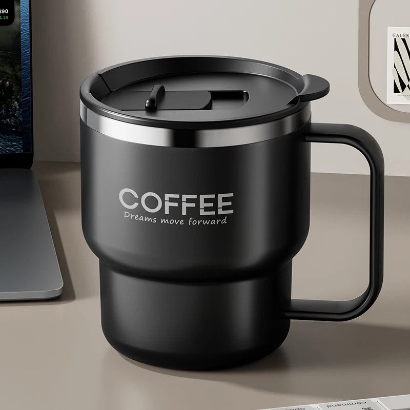 Stainless Steel Double Wall Thermal Coffee Cup Portable Travel Mug Milk, coffee