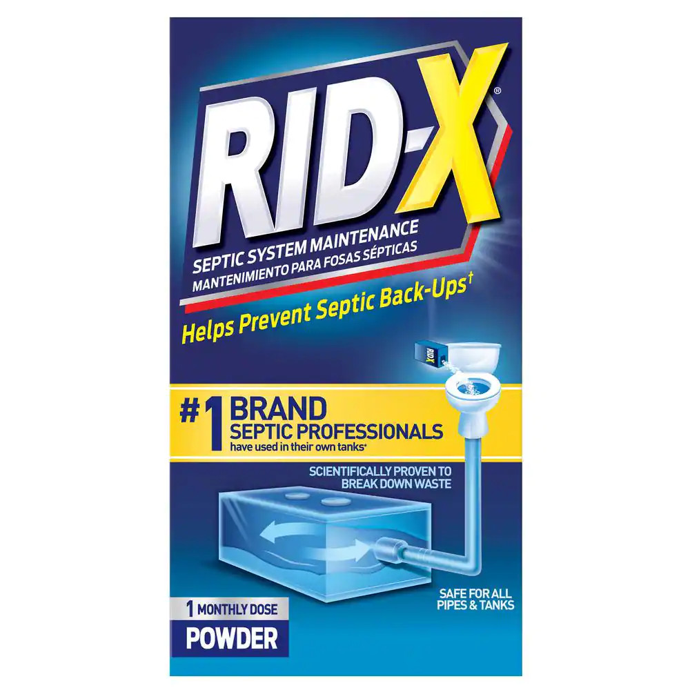 RID-X Septic Treatment, Septic Tank Treatment, 1 Month Supply Of Powder, 9.8 oz