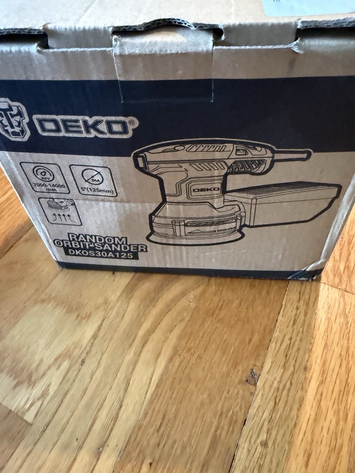 Orbital Sander Corded Hand Sander: 5″ Random Orbital Sander with Dust Box, 6 Va