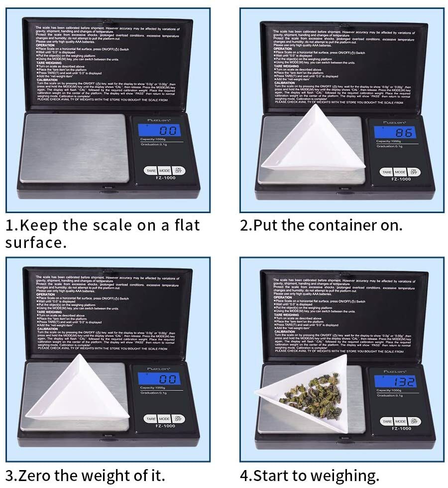 Pocket Small Digital Scale 1000g x 0.1g Jewelry Pocket Gram Gold Silver Coin