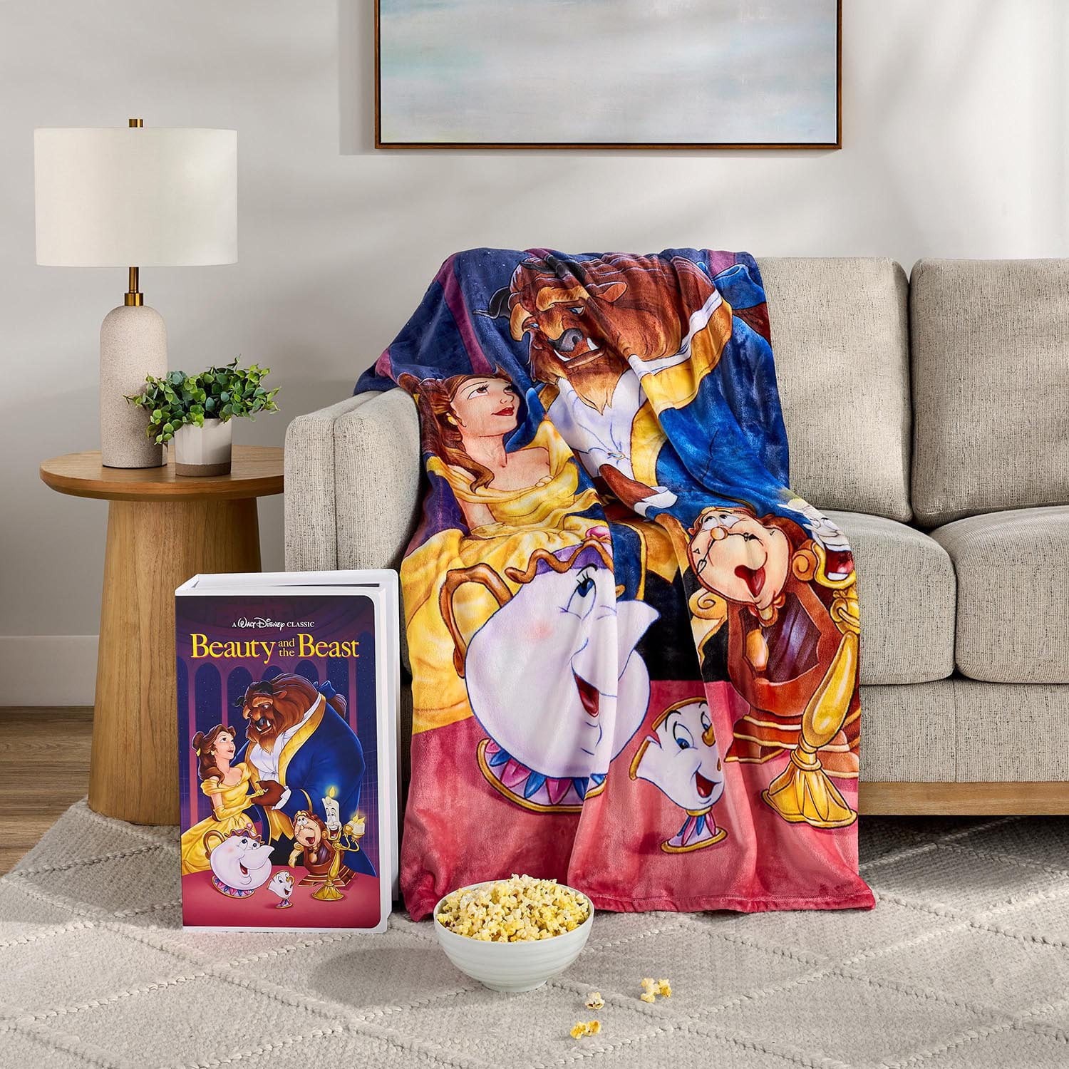 Disney Classic VHS Boxed Silk Touch Throw 50″ × 70″ COMPLETE SET OF 4!