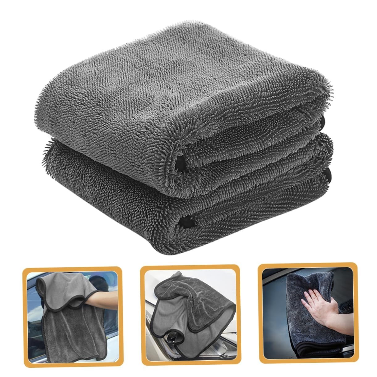 2Pcs Shiny Wipes Shower Cleaning Cloths – Absorbent Reusable Towel for Car &Home