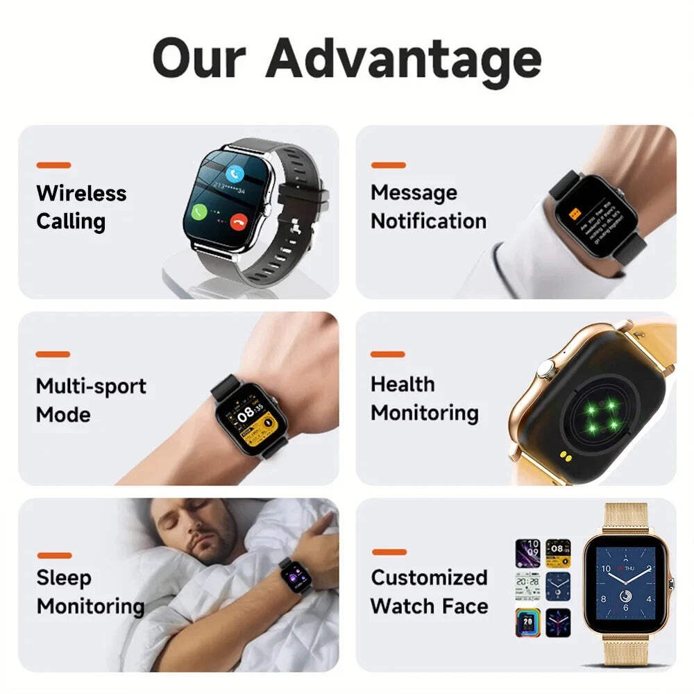 Smart Watch For Android IOS Watches 1.83inch HD Display Bluetooth Call Message A