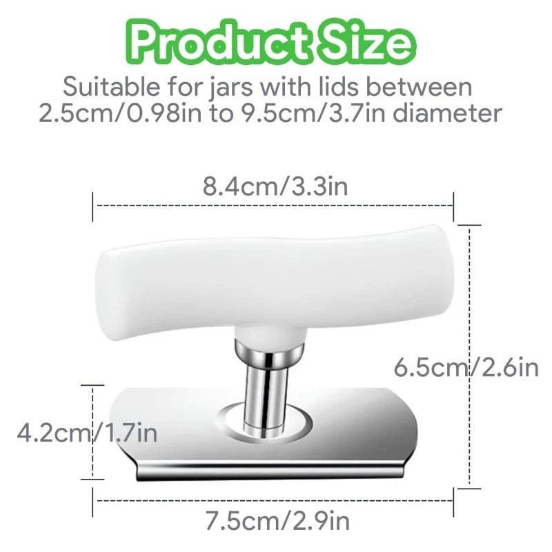 Jar Lid Bottle Opener Can Adjustable Remover Stainless Steel Twist Off Grip Easy