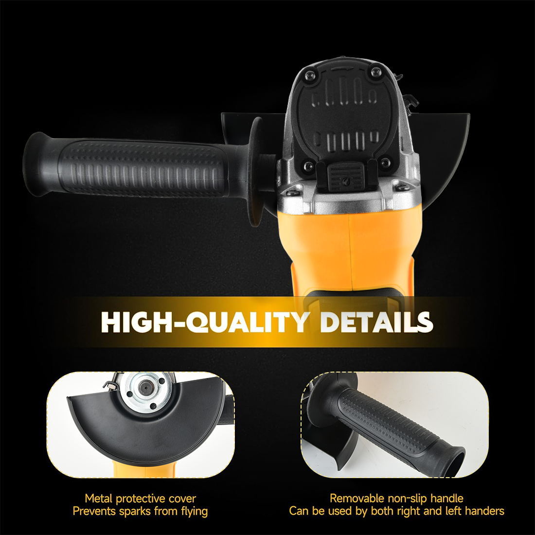 Cordless 4-1/2 Power Angle Grinder for Dewalt 20V Max Battery Brushless 9000 RPM