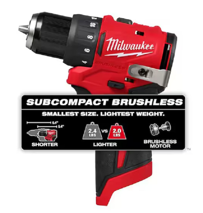 New Milwaukee M12 FUEL Sub-Compact 3/8″ Drill 3401-20