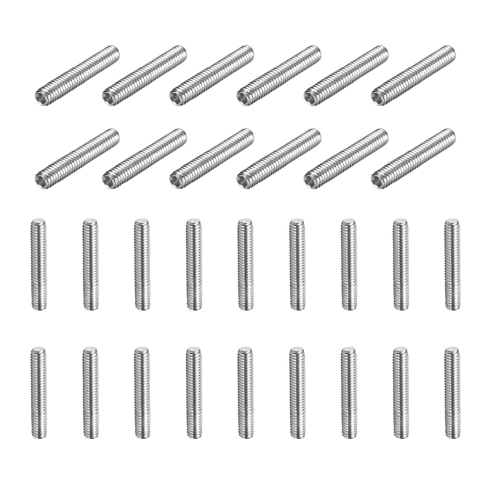 80Pcs M4-0.7 x 12mm Grub Screws 304 Stainless Steel Point Allen Head Screw