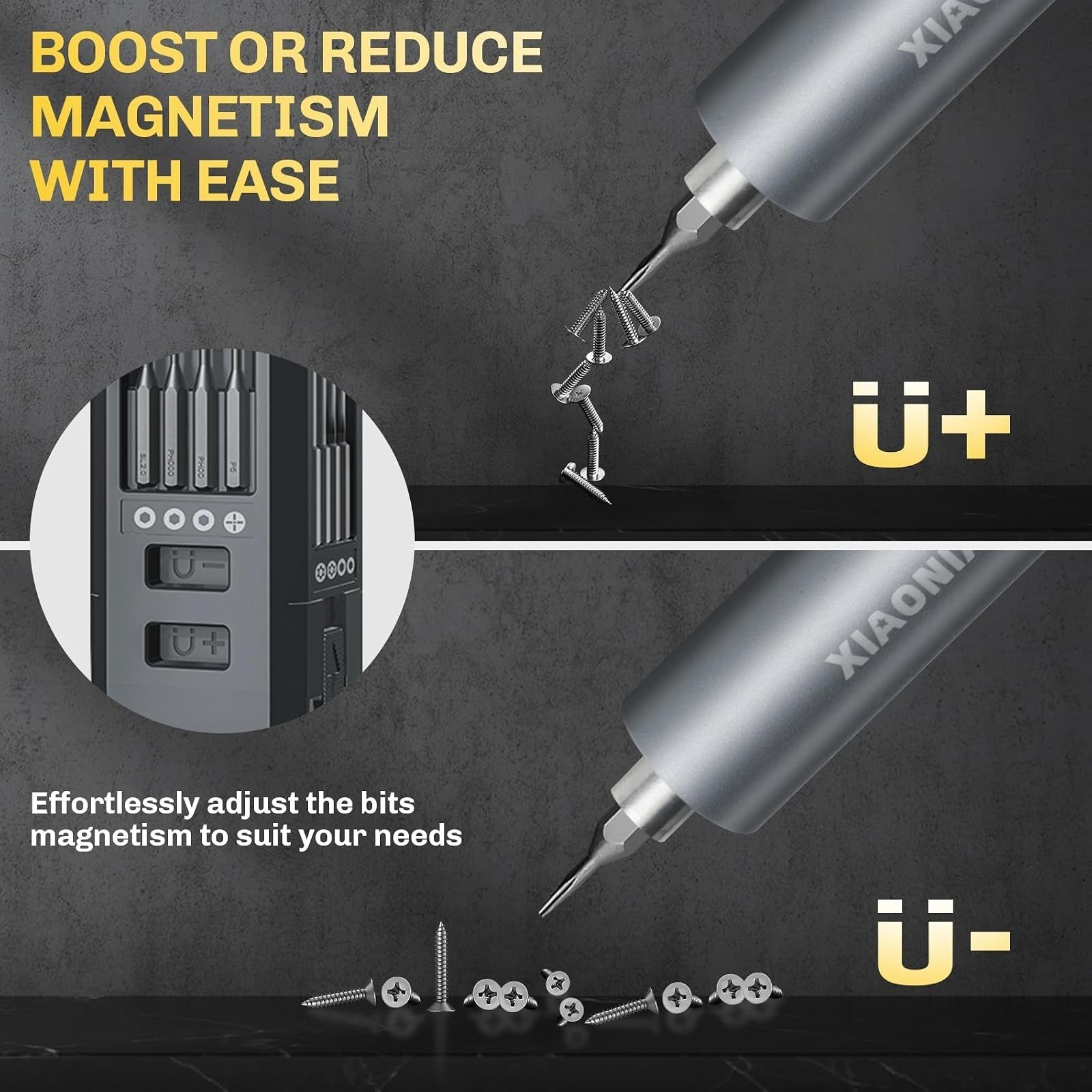 XIAONIAN 3.7V Electric Screwdriver Set 50 in 1 USB Rechargeable