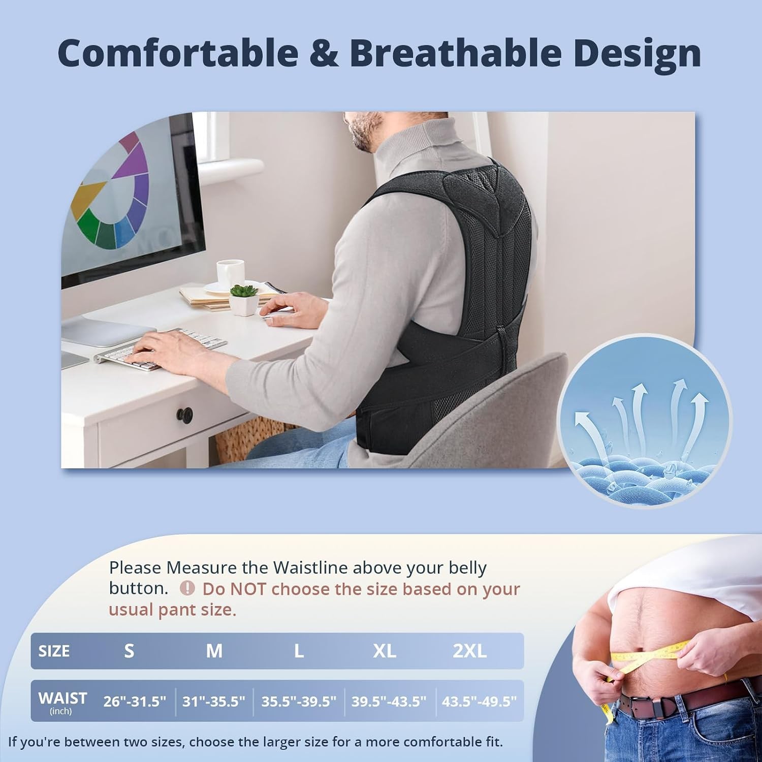 Fitsupport Back Brace Posture Corrector for Women and Men Back Lumbar…