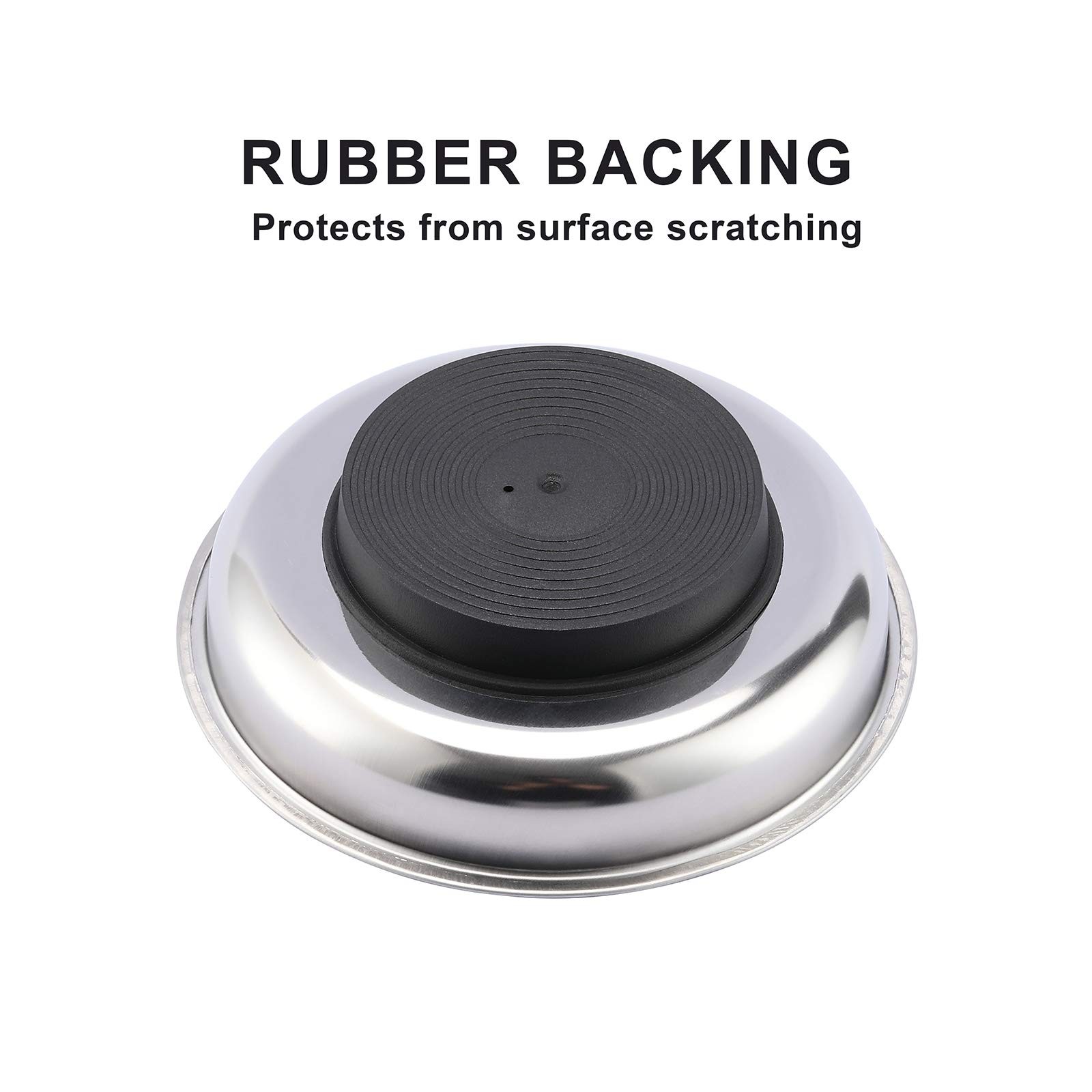 Mayouko 3Piece Round Magnetic Trays Set, 3″ 4″ 6″, Trays Tool Holder for Scre…