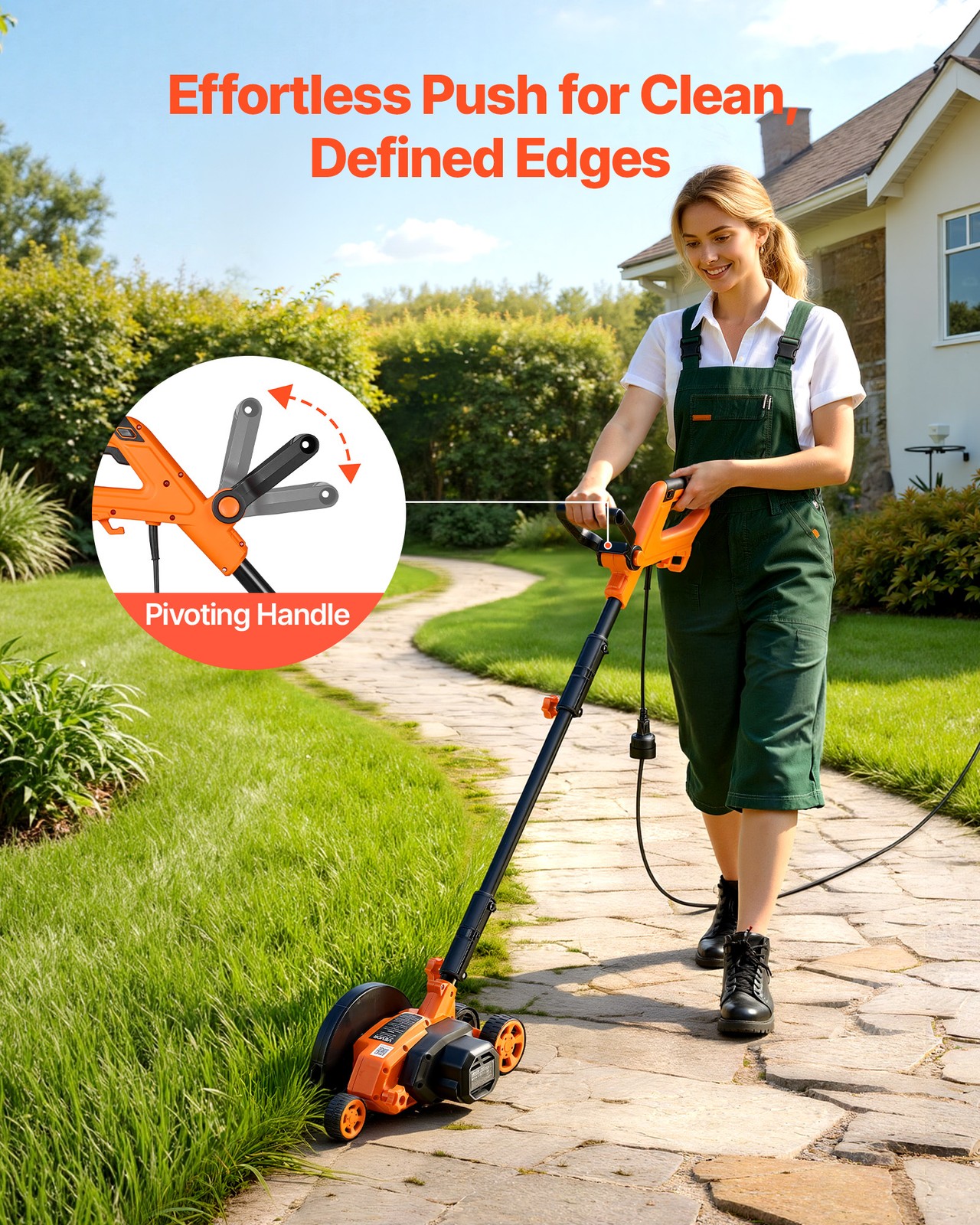 VEVOR Lawn Edger Electric Edger Lawn Tool 8-inch Blade Length 12 Amp 4000 RPM