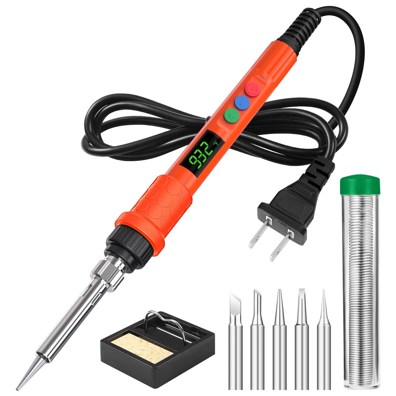 Soldering Iron Kit, 120W LED Digital Solder Iron Soldering Gun kit, Smart Temper
