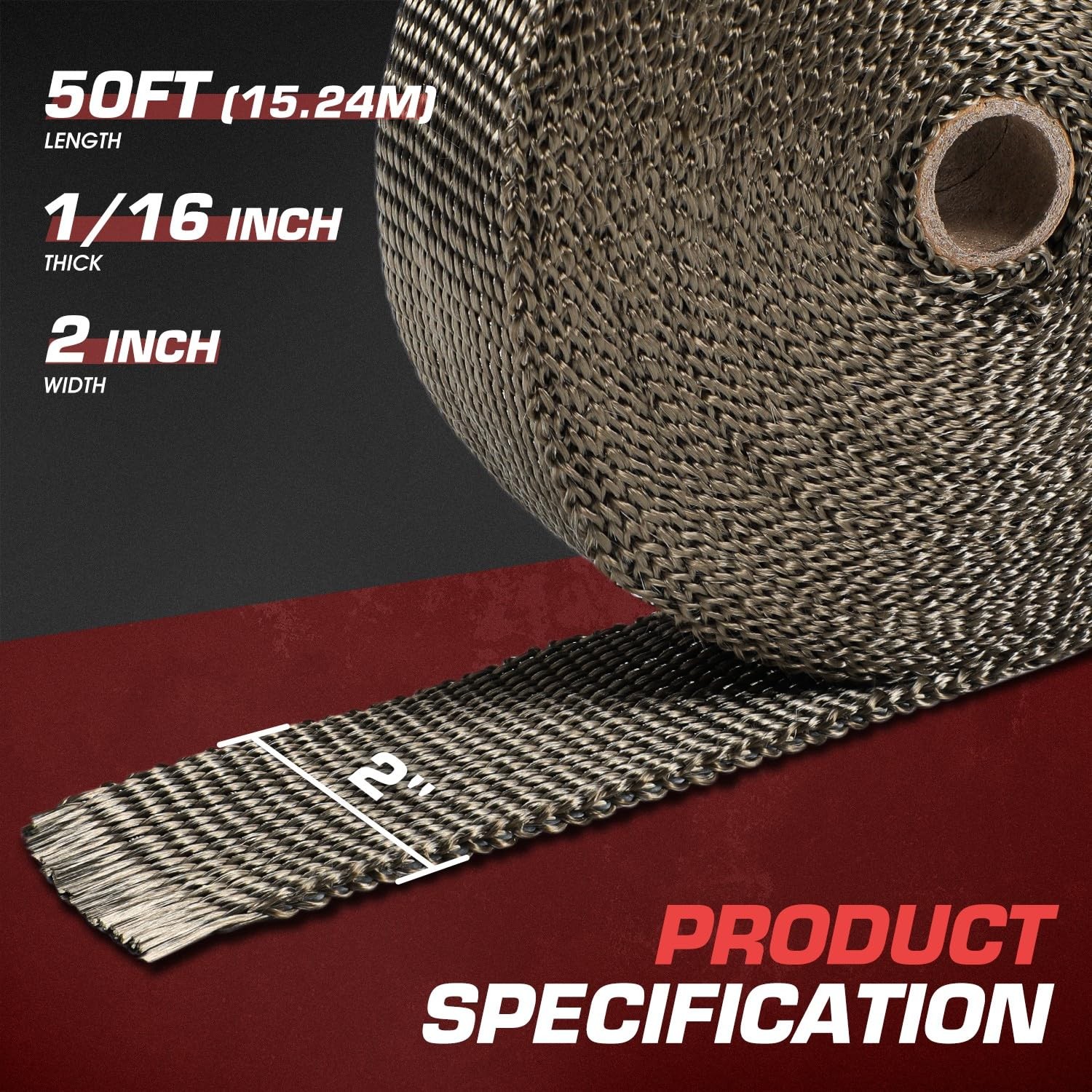 Dna Motoring 2 X 50 Exhaust Header Wrap Heat Wrap For Exhaust Pipes Exhaust