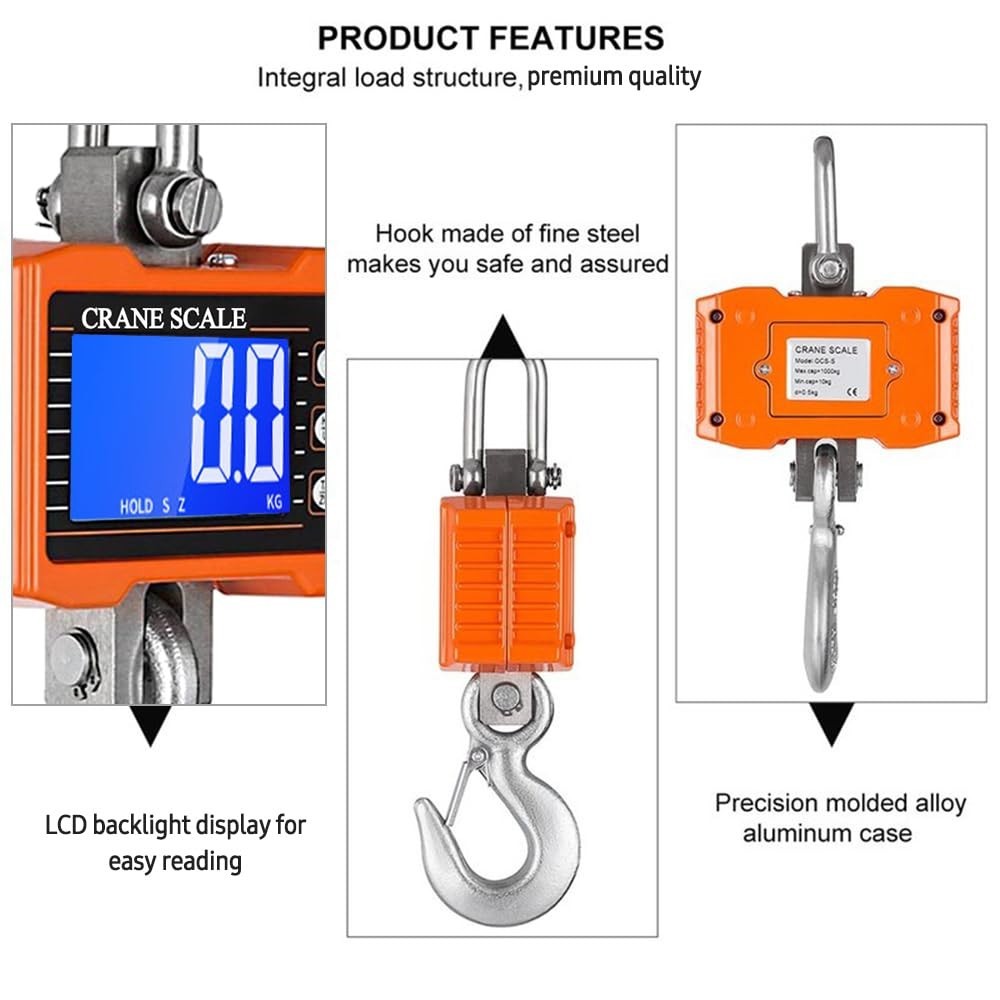 Multi-Functional Heavy Duty Digital Scale 1000kg for Outdoor and Industrial Use