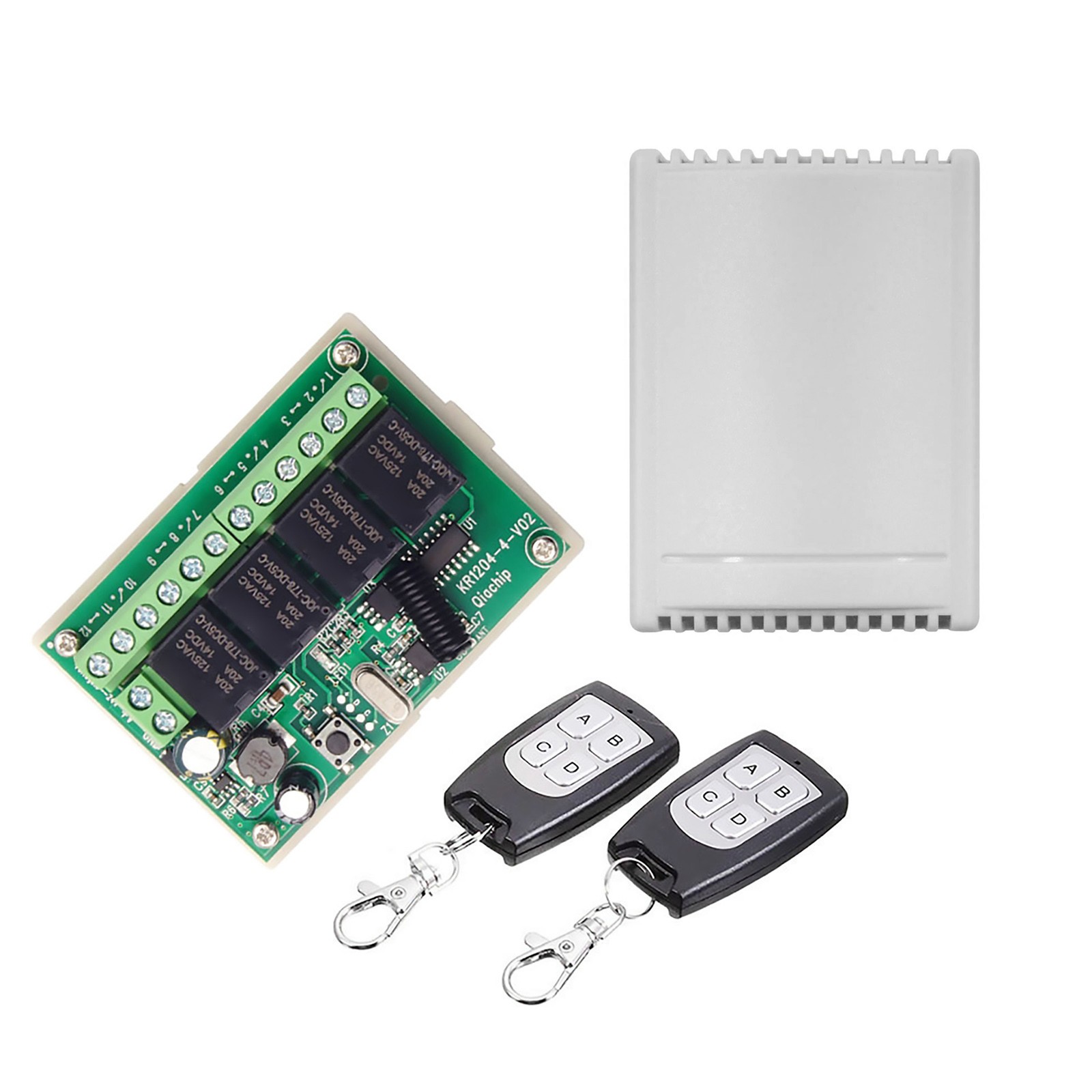 Long Range 4CH Channel Wireless Relay RF Remote Control Module Switch 433MHz