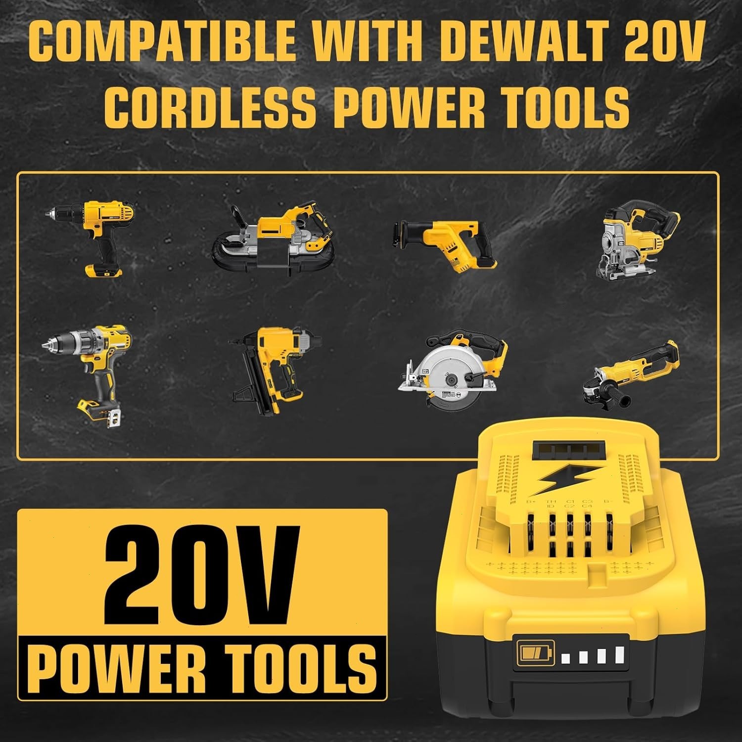 2Pack For DeWalt 20V 20 Volt Max 12.0AH Lithium Battery DCB206-2/Dual Charger
