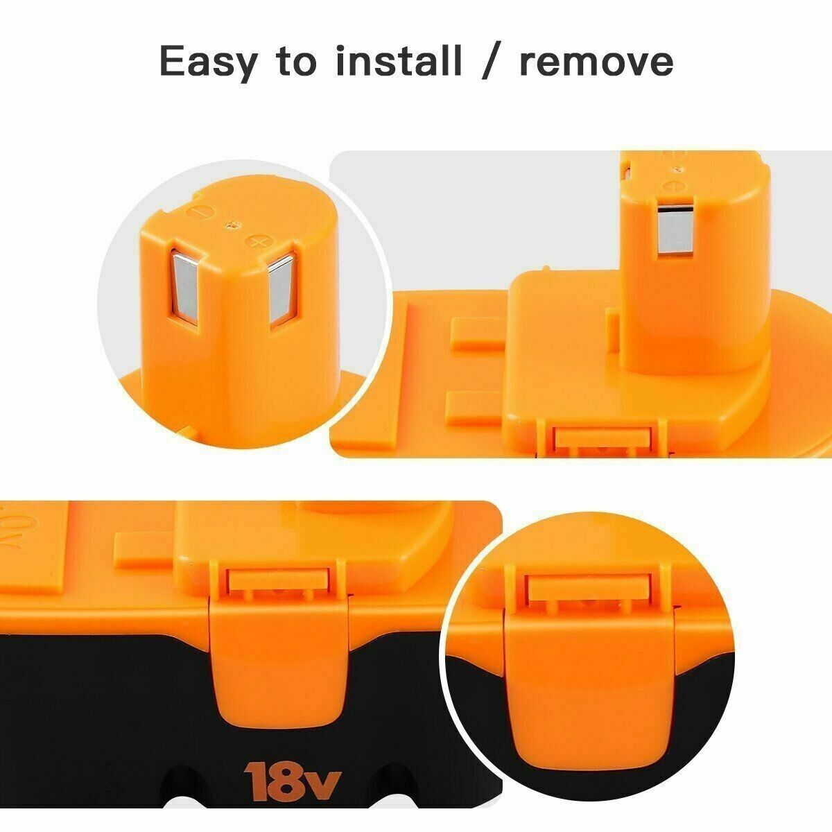 1-2Pack for Ryobi Battery/Charger Replace 18V PLUS 4.8Ah NIMH P100 P117 ABP1801