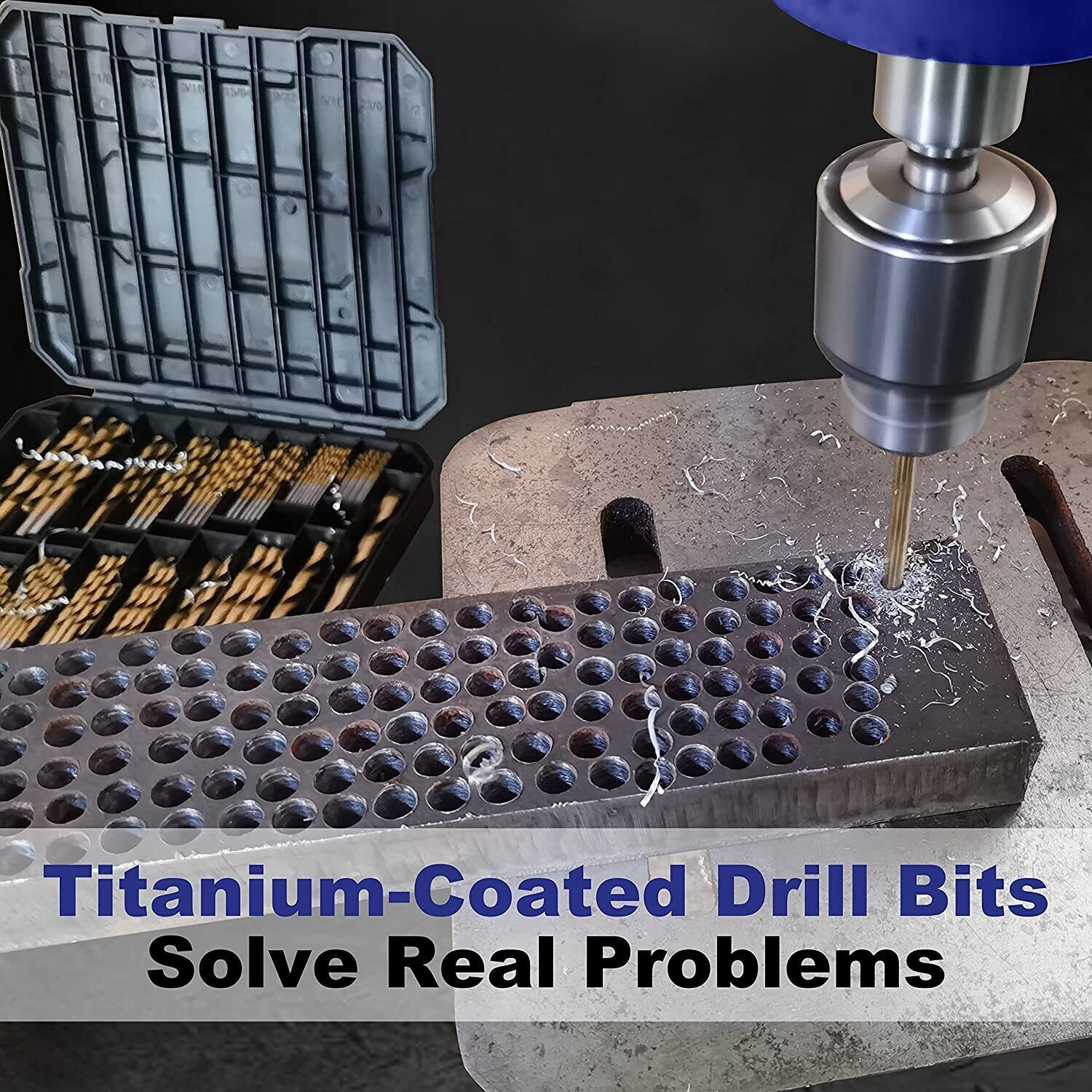 HSS Drill Bit Set Titanium Coated 230Pcs/99Pcs Round Shank Drill Metal Steel