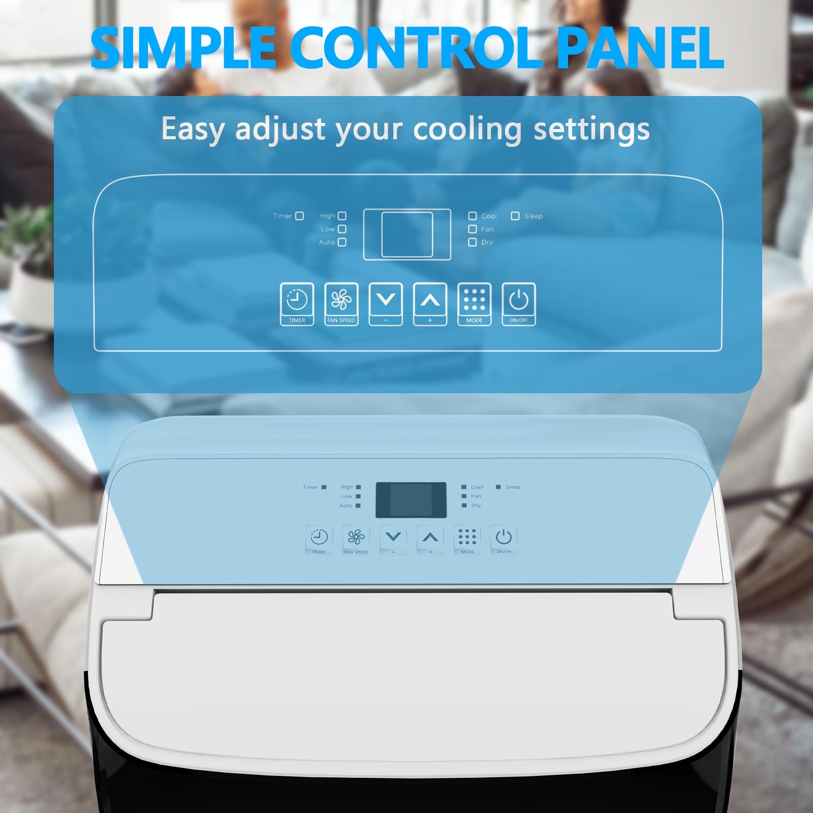 Portable Air Conditioner 14,000 BTU 3-in-1 AC Unit Cools 750 Sq.Ft, with Remote