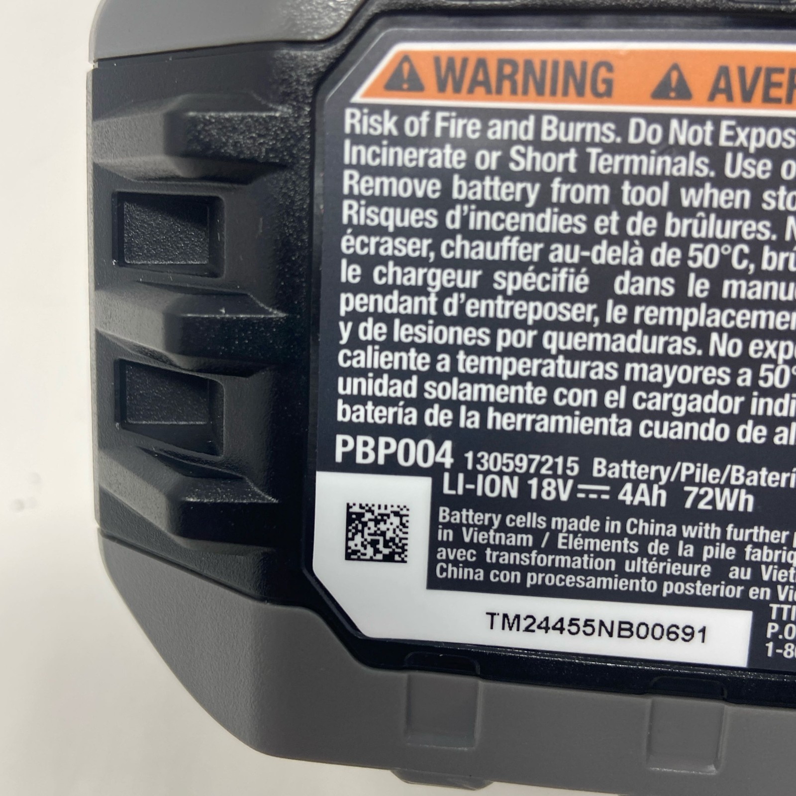 Ryobi ONE+ 18V 4.0Ah High Performance Battery PBP004 – Black/Gray