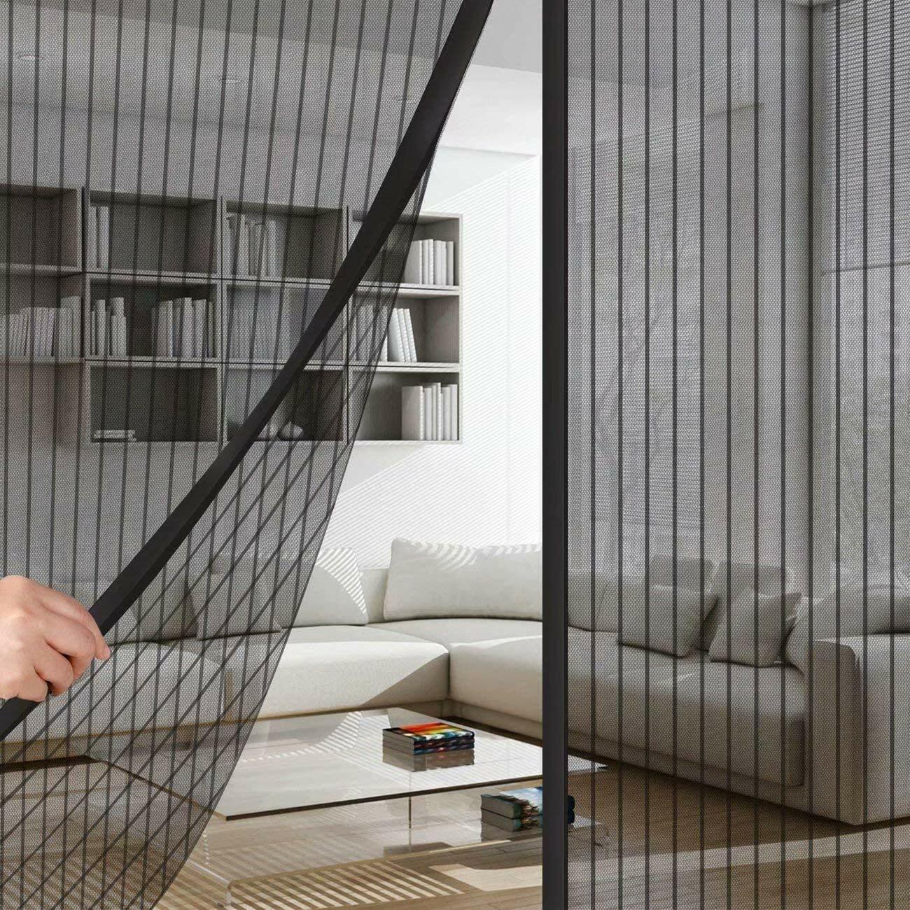 Magnetic Screen Door Heavy Duty Hands-Free Mosquito Mesh Anti Bugs Fly Curtain