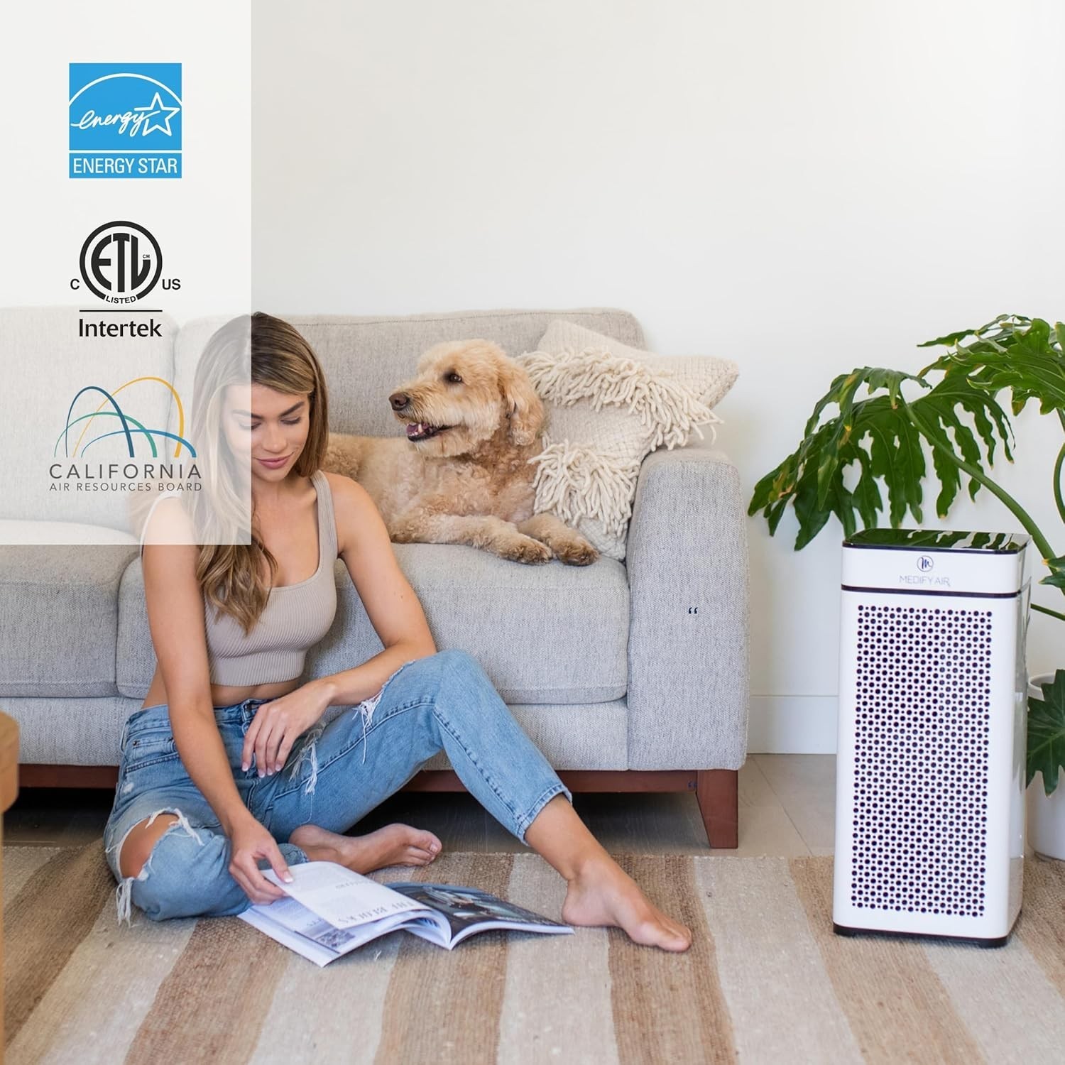 MA-40 UV Light Air Purifier with True HEPA H14 Filter | 1,793 ft² Coverage in 1h