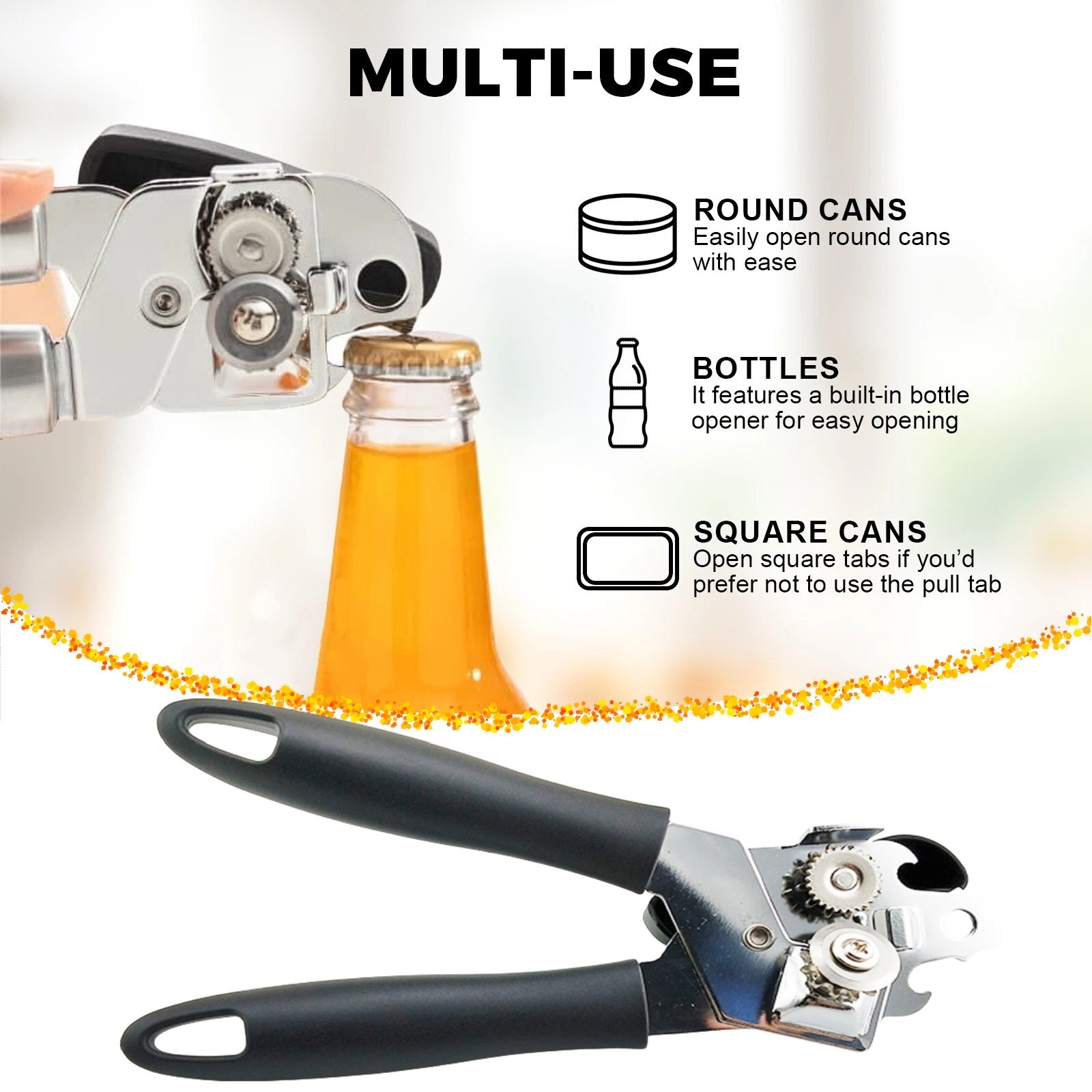 KITCHEN OPENER CAMPING STAINLESS CAN FOOD TOOL STEEL TIN BOTTLE JAR BUTTERFLY