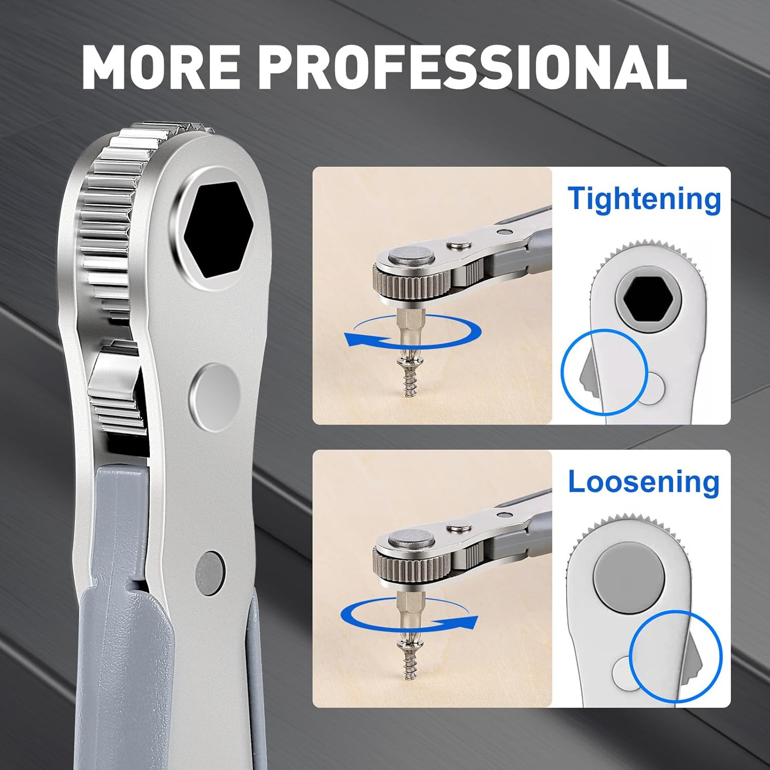 30in1 Right Angle Screwdriver, 36-Tooth Mini Ratchet Wrench, Angle Screwdrive…