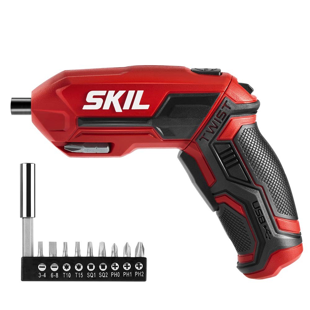 Skil 4V Pivot Grip Cordless Screwdriver Adjustable Handle Rechargeable Led Light