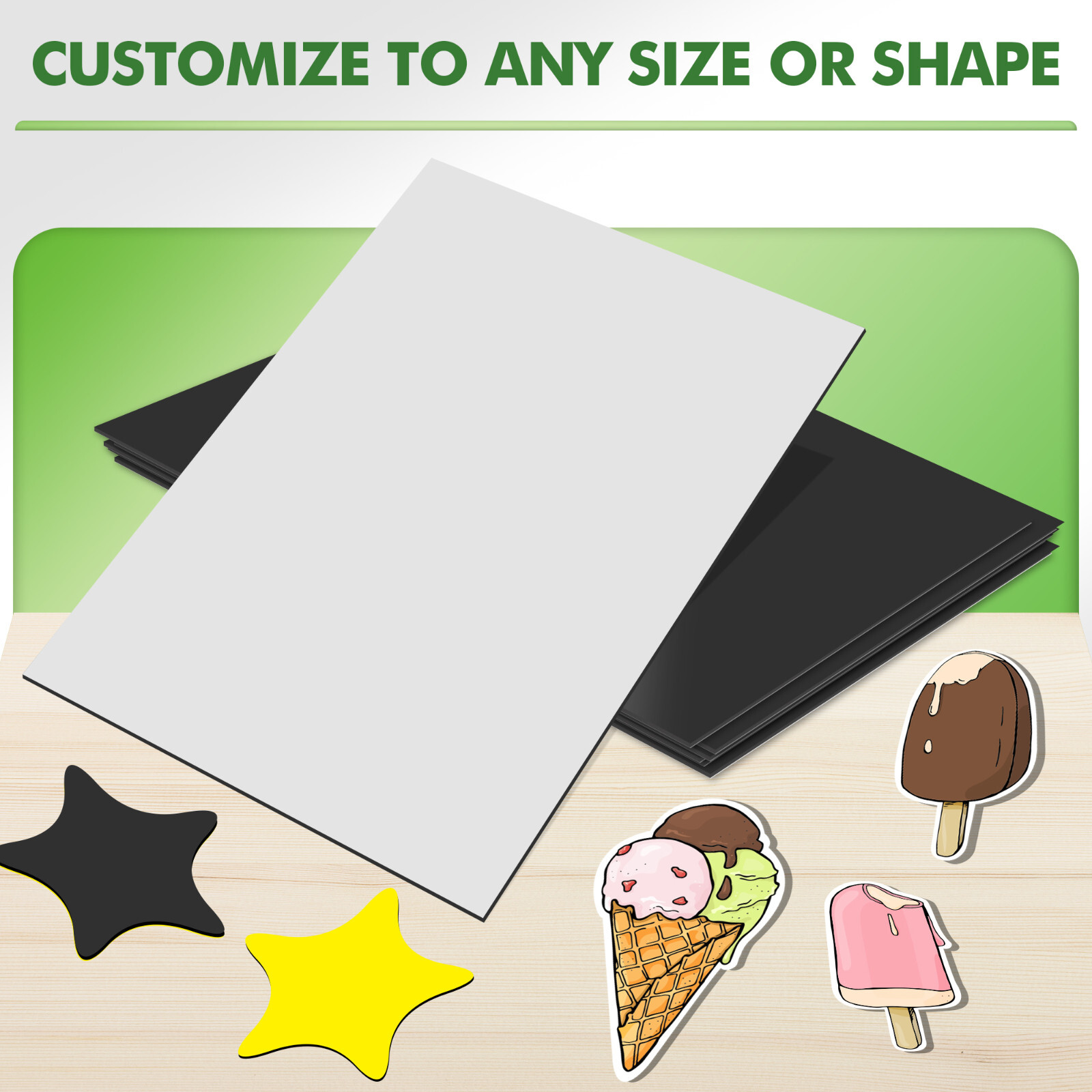 Lot Stone City Strong Self Adhesive Magnetic Sheet 8.5×11 8X10 4X6 5×7 12-20 Mil