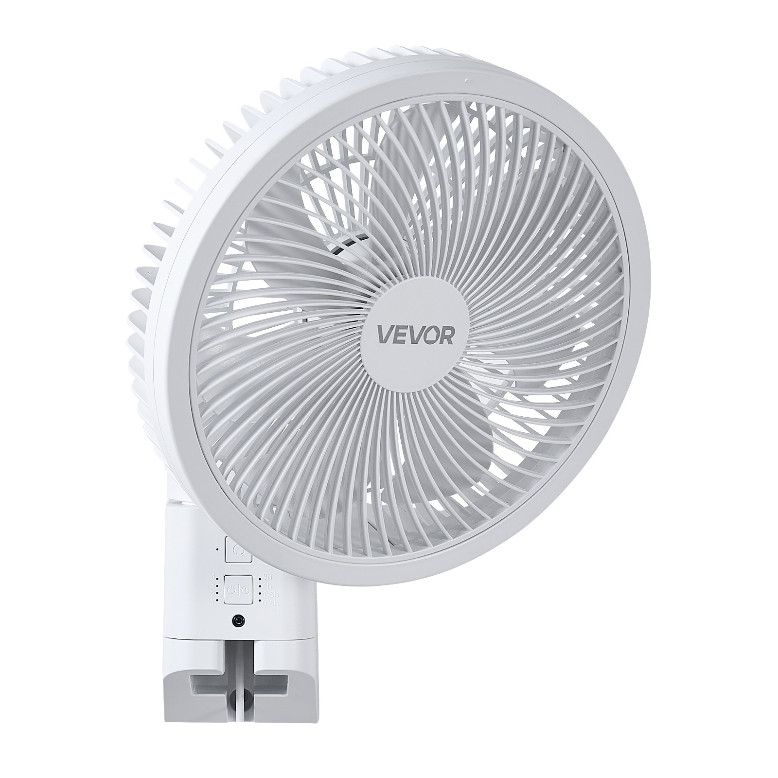 VEVOR 8.5 in Wall Mount Fan Oscillating with Remote Control 4 Speeds Timer Home