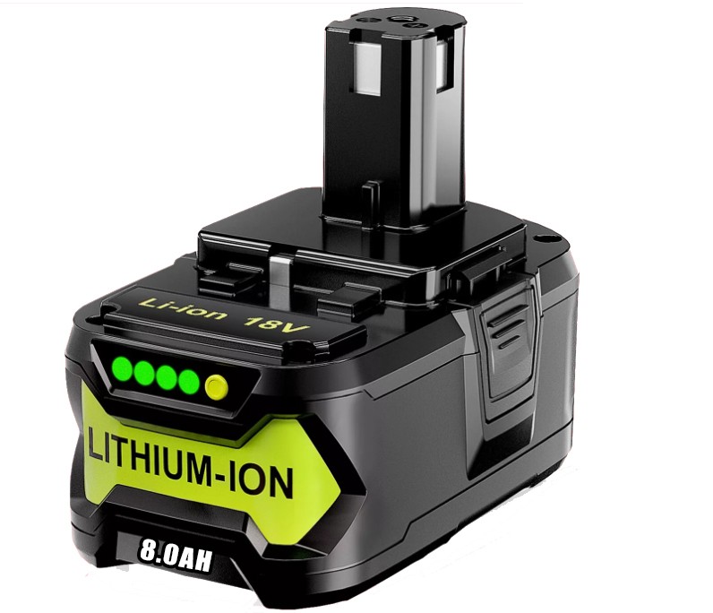 2PACK 8Ah For RYOBI 18V Battery/Charger One+ Plus High Capacity P108 Lithium-Ion